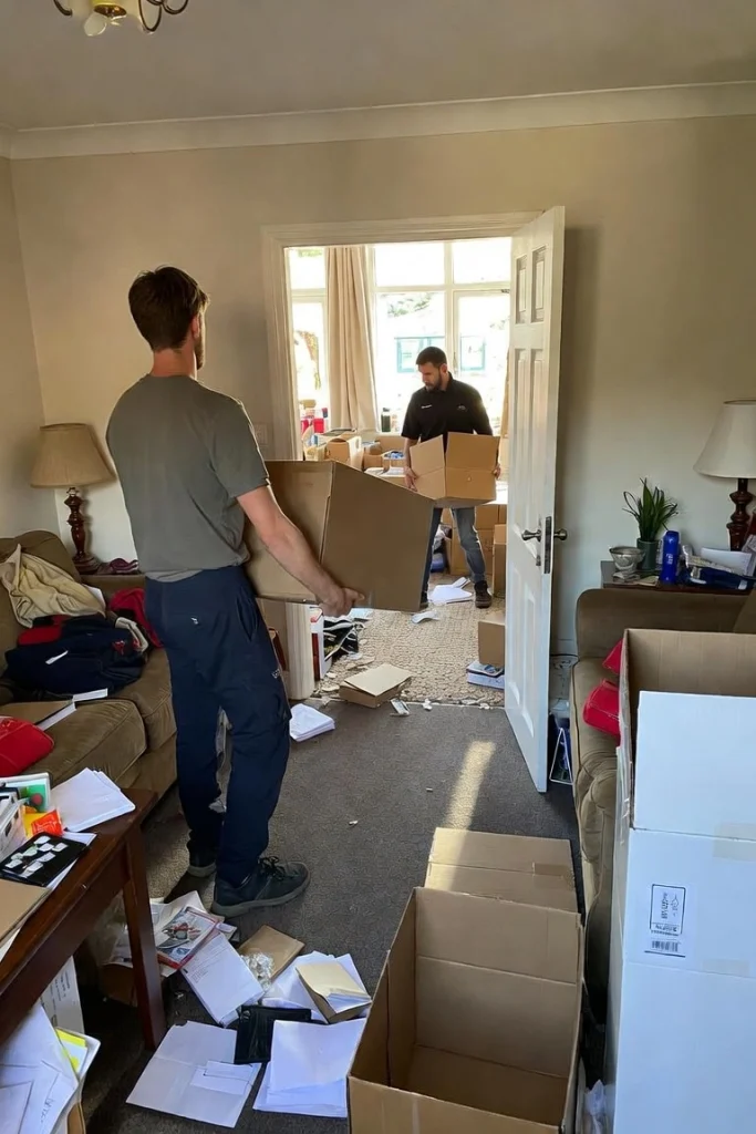 Crew clearing a home during a house clearance service in Phoenix