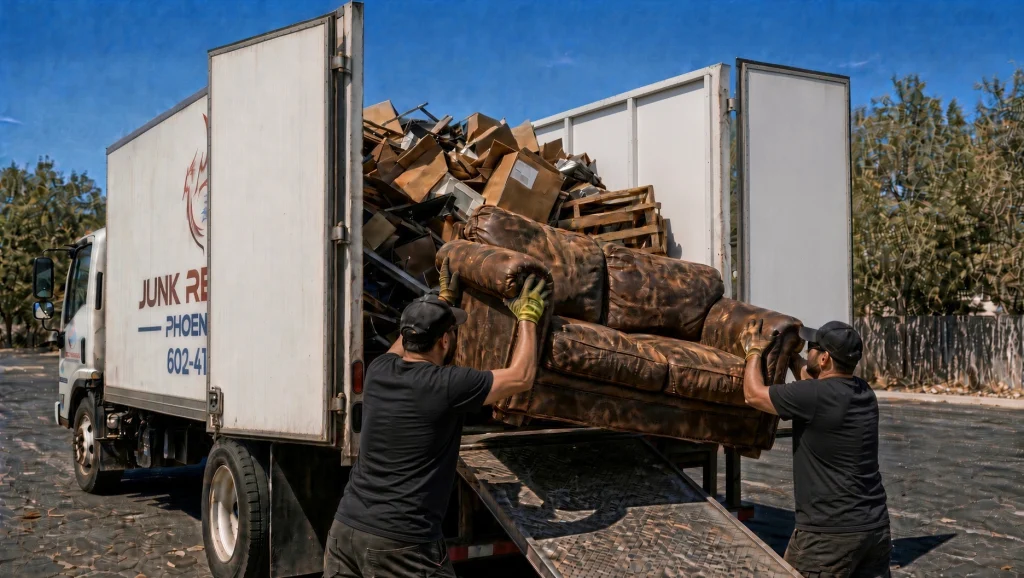 Junk Removal Phoenix truck ready for a junk removal service in Phoenix